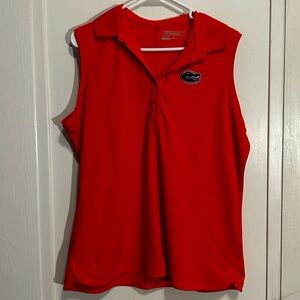 Nike Golf UF Gators Women's Polo Top Size Dri Fit Sleeveless Tank Shirt